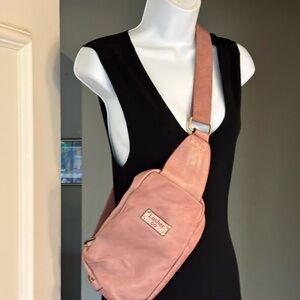 Lusher Italian Tuscany Leather City Sling & Belt Bag